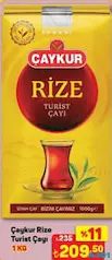 ÇAYKUR RİZE TURİST ÇAYI 1 KG